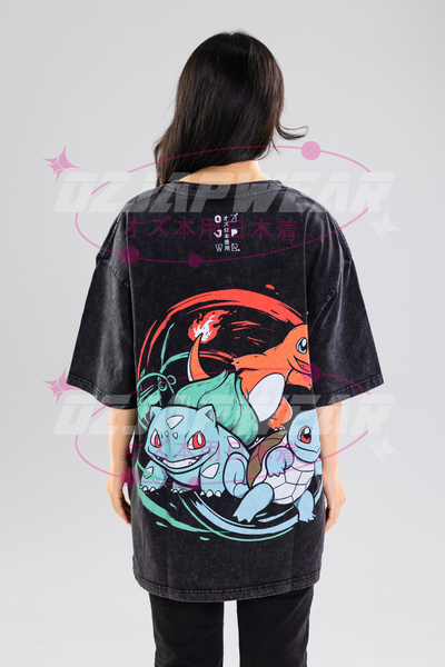 Kanto Starters Tee – Oversized Pokémon SOLD OUT – OzJapwear