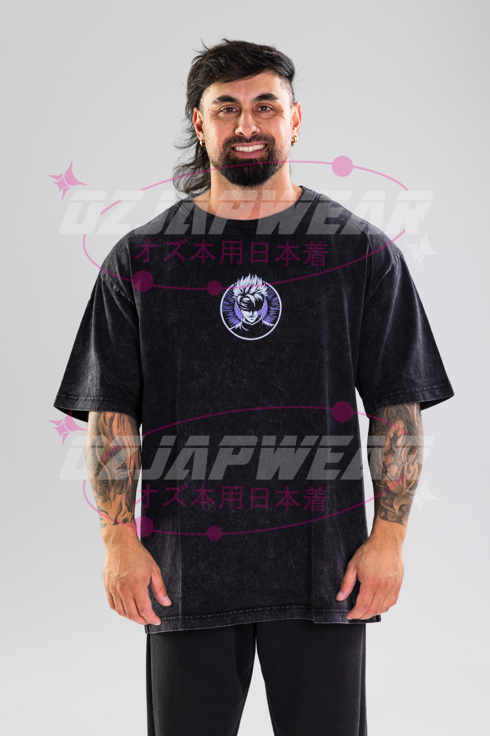 Gojo Satoru Oversized Tee – Jujutsu Kaisen Anime Shirt | OzJapwear Gojo Satoru Oversized Tee – Jujutsu Kaisen Anime Shirt | OzJapwear