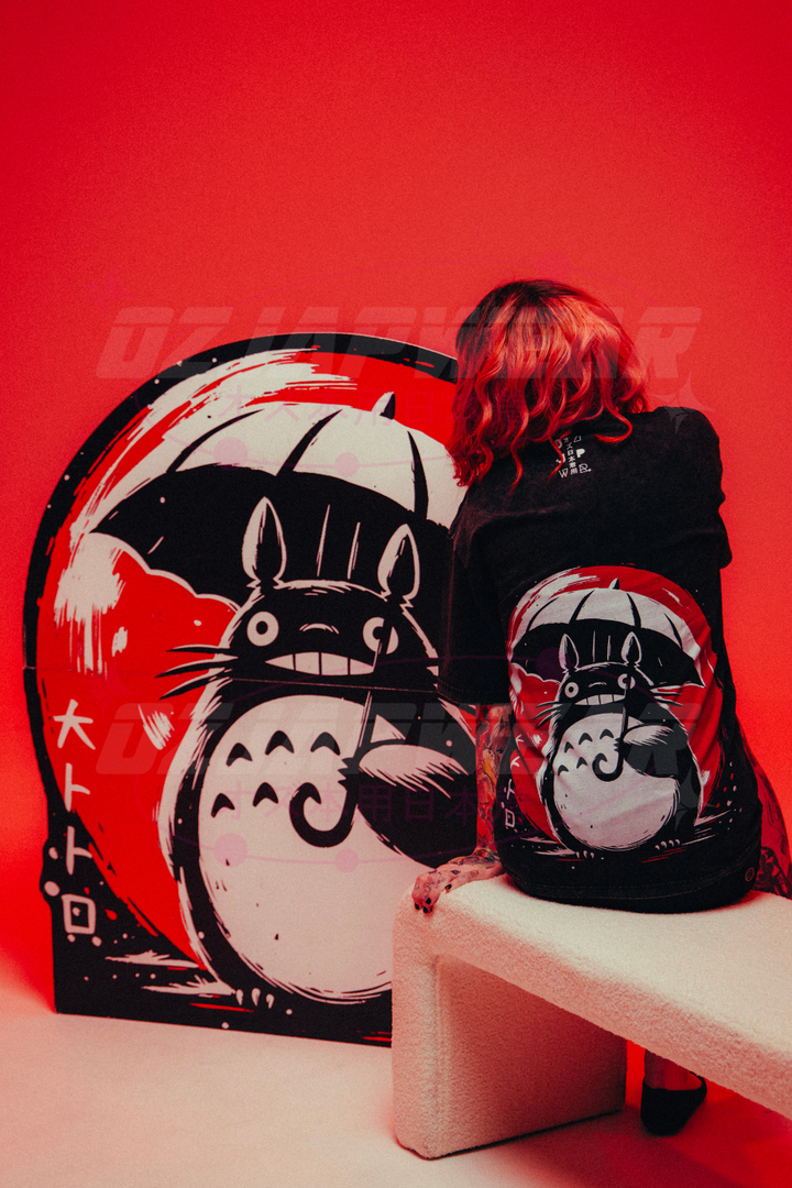 Totoro Red Moon Oversized Tee