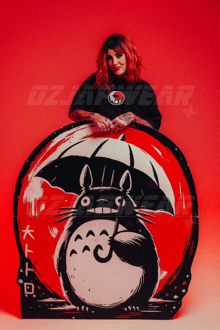 Totoro Red Moon Oversized Tee