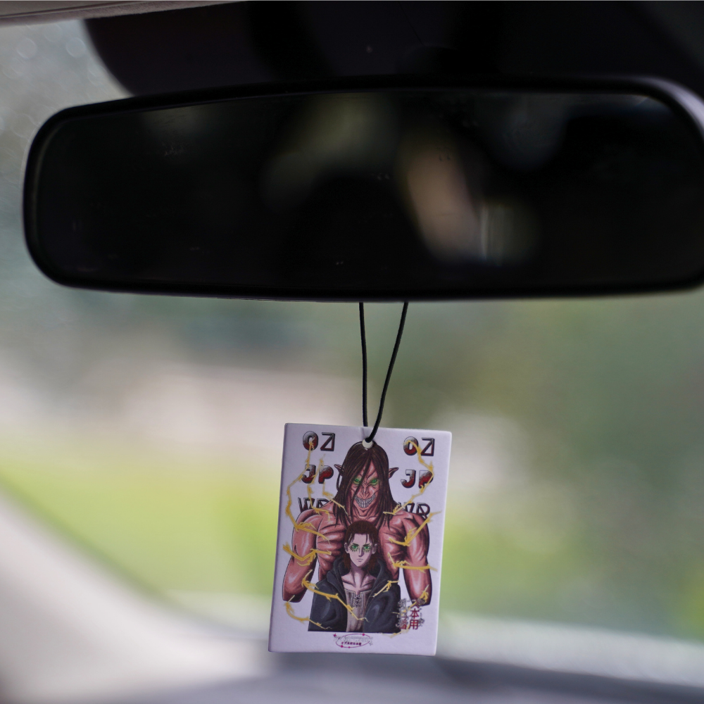 Add a touch of your favorite Lavender Scented Attack on Titan Air Freshener to your car interior. Easy to Use: Simple to hang and enjoy in your vehicle. OzJapwear