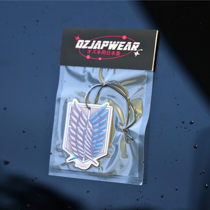 Add a touch of your favorite Lavender Scented Attack on Titan Air Freshener to your car interior. Easy to Use: Simple to hang and enjoy in your vehicle. OzJapwear