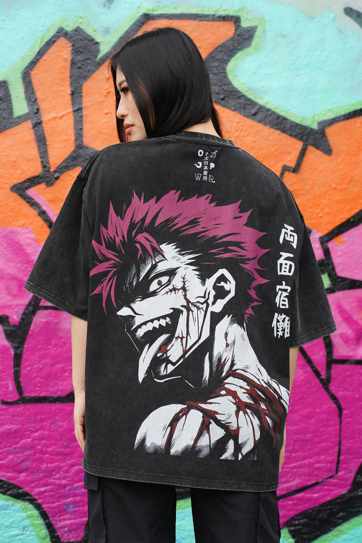 Pre-order Now: Secure your Sukuna Oversized Tee today and be ready for its exclusive drop in September! High-Quality Material: Made from 100% thick washed cotton for ultimate comfort and durability. Long-lasting Prints: Features DTP prints that resist peeling and fading, ensuring vibrant designs for years to come. Iconic Design: Showcases a striking front and back artwork of Sukuna, capturing the intense essence of the Jujutsu Kaisen character. Oversized Fit: Provides a relaxed, modern look perfect for casu