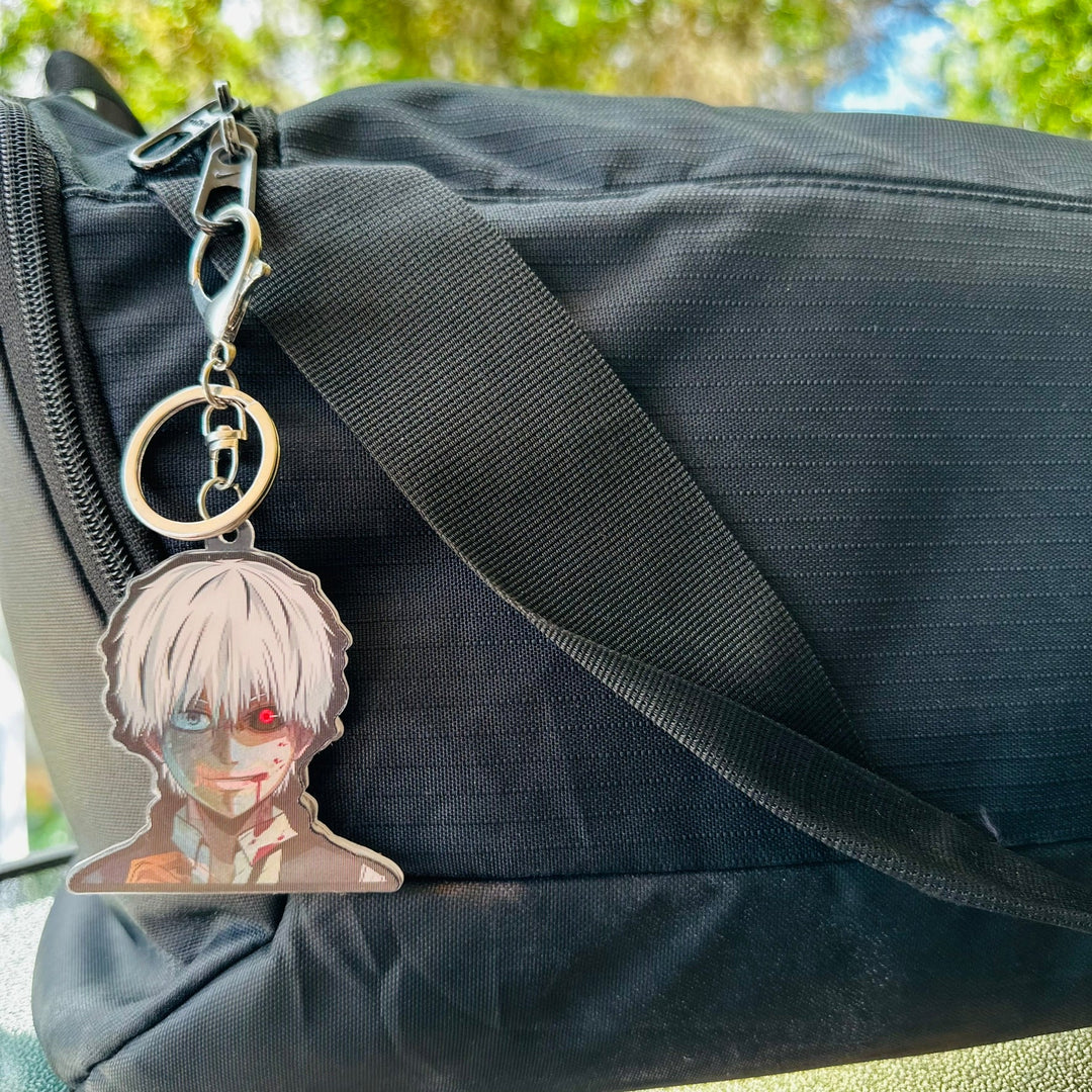 Show your love off for Tokyo Ghoul with our new 3D Motoin Keychain | Here at OzJapWear we have the coolest Anime Clothing | Upgrade your style with our anime brand.