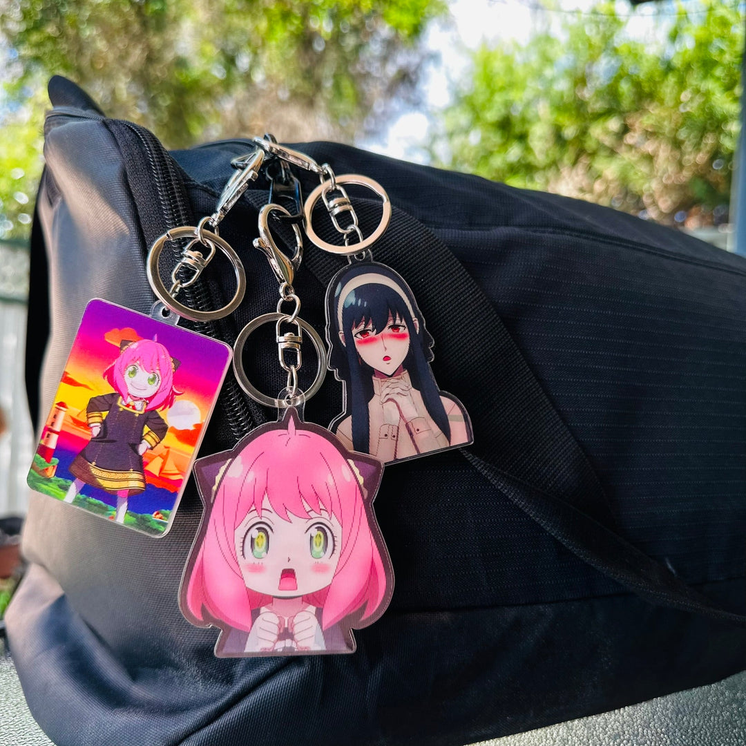 Show your love off for your fav characters with our new Spy x Family Keychain | Here at OzJapWear we have the coolest Anime Clothing | Upgrade your style with our anime brand.
