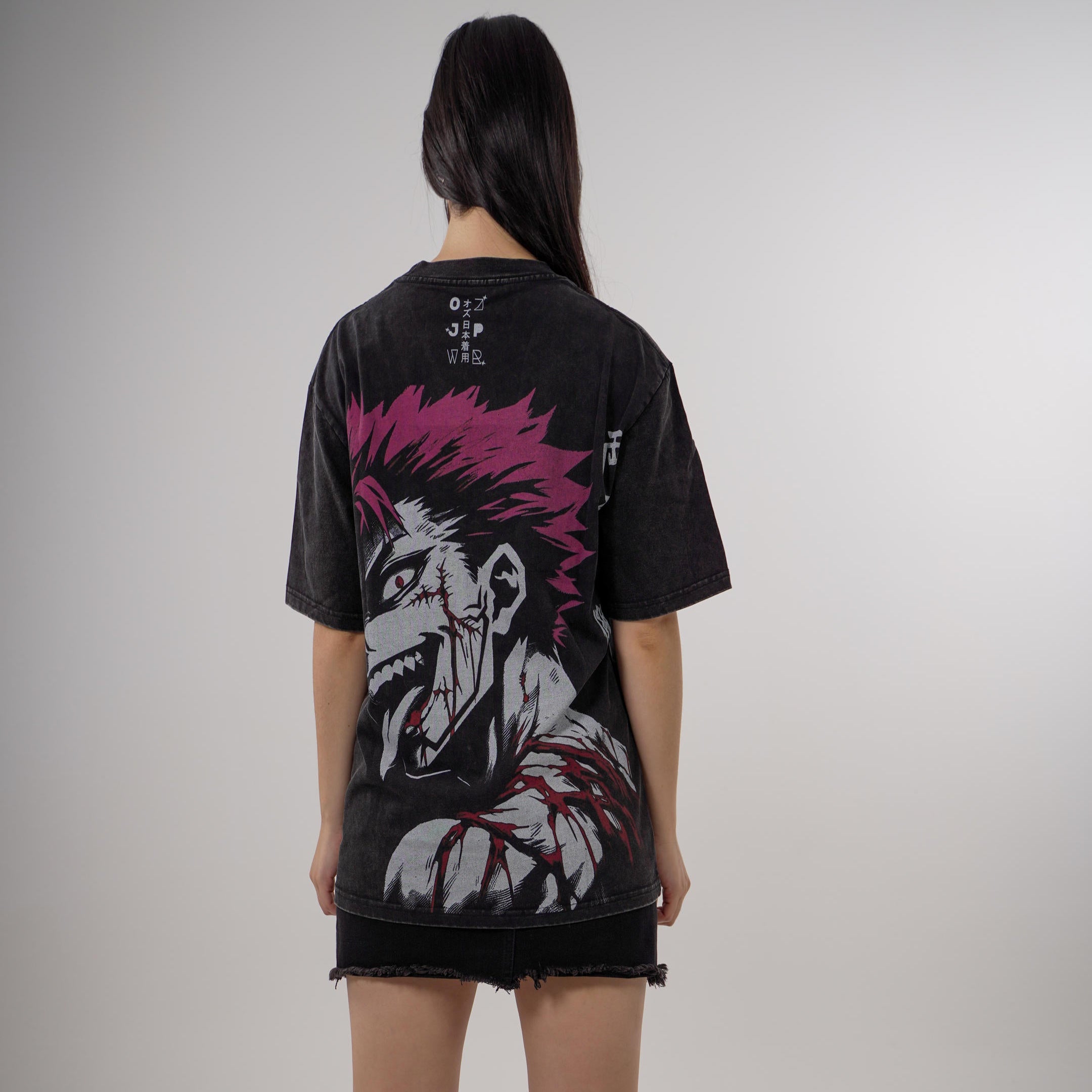 Sukuna Oversized Tee – Jujutsu Kaisen Anime Streetwear
