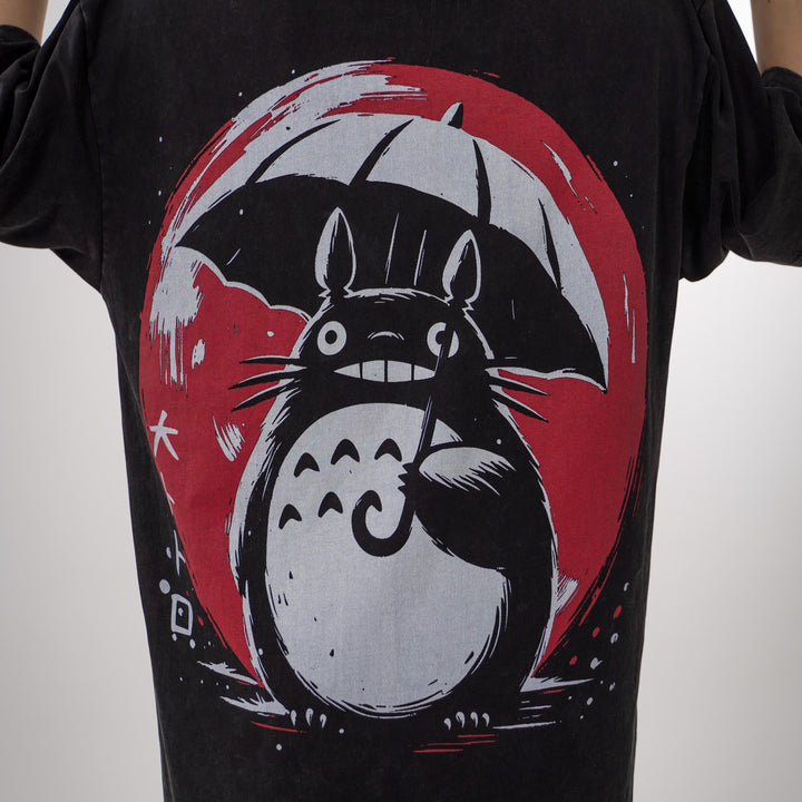 Totoro Red Moon Oversized Tee