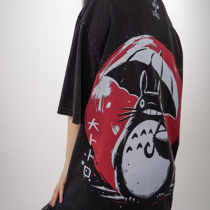 Totoro Red Moon Oversized Tee