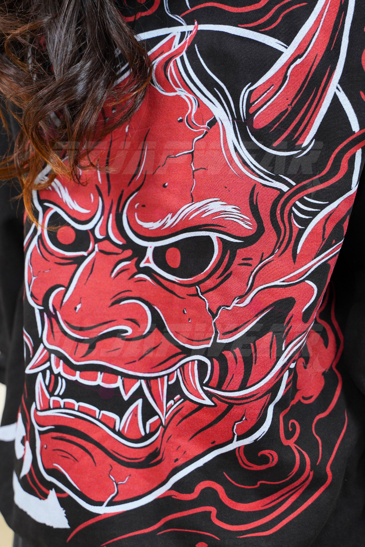 Oni Mask Oversized Hoodie