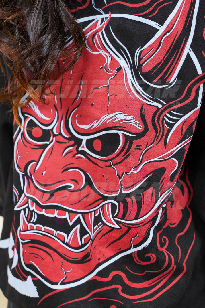 Oni Mask Oversized Hoodie