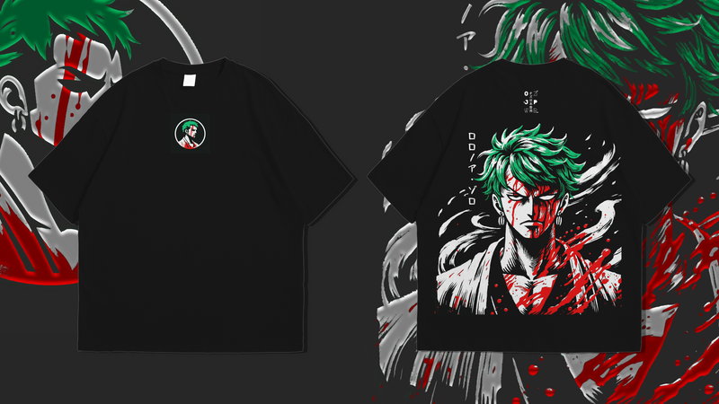Ozjapwear licensed original Zoro design from One Piece